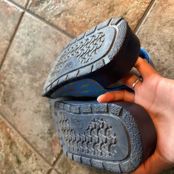 Birkis Blue Sandals with Orange and Yellow Accents size 40 - Picture 8 of 8